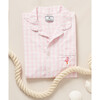 Classic Short Set, Pink Gingham with Flamingo - Pajamas - 5