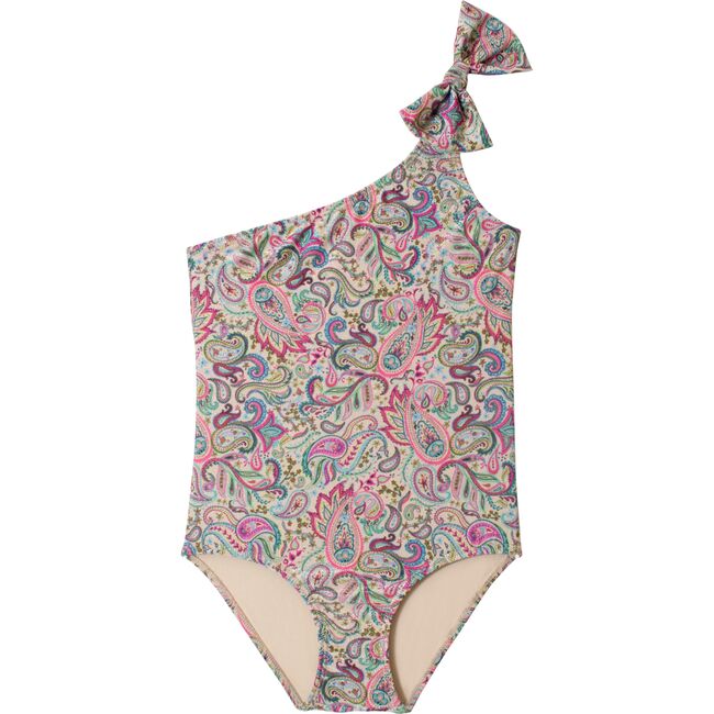 Paisley Coast One Shoulder Bow One Piece - One Pieces - 1