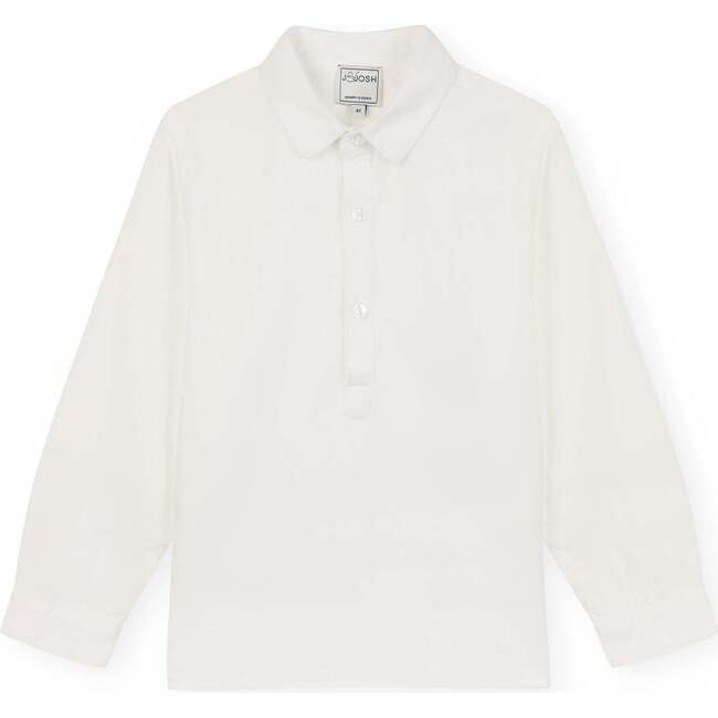 Linen Cotton Kaftan Shirt, Off White