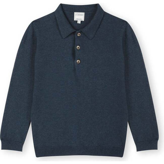 Polo Sweater, Dark Denim