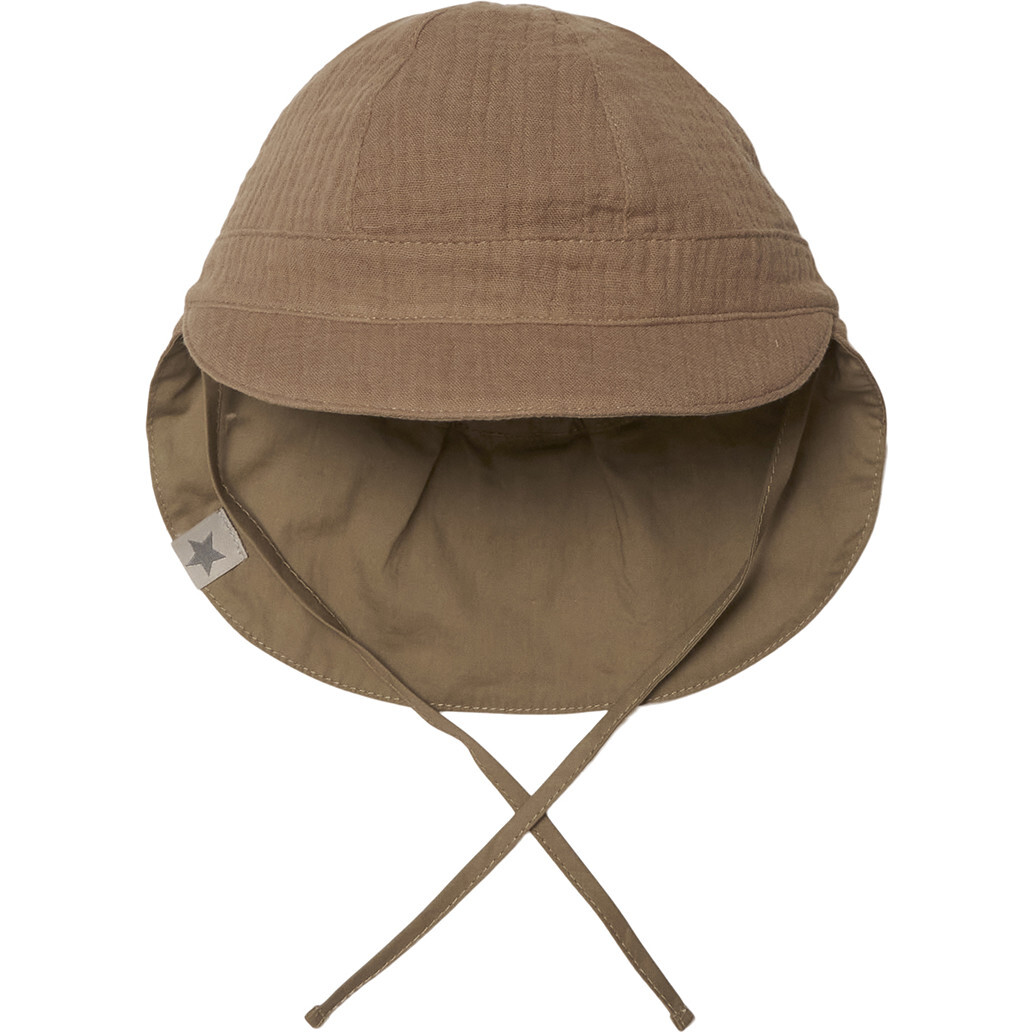 Safari Muslin 2-In-1 Reversible Sun Hat, Nougat - Hats - 1