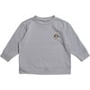 Embroidered Long  Sleeve T-Shirt, Sky - Sweatshirts - 1 - thumbnail