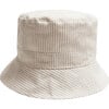 Bucket Hat In Linen And Cotton Mix, Big Stripes Camel - Hats - 1 - thumbnail