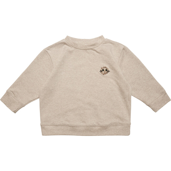 Embroidered Long Sleeve T-Shirt, Camel