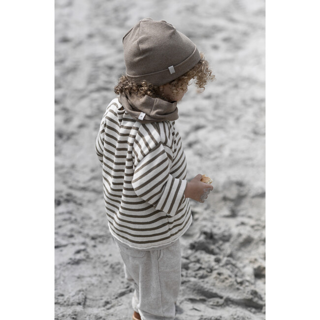 O-Neck Cotton Sweater, Cream And Mole - Sweaters - 2