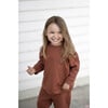 Embroidered Long  Sleeve T-Shirt, Cayenne - Sweatshirts - 2