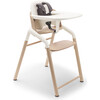 Giraffe High Chair, Neutral Wood/White - Highchairs - 1 - thumbnail