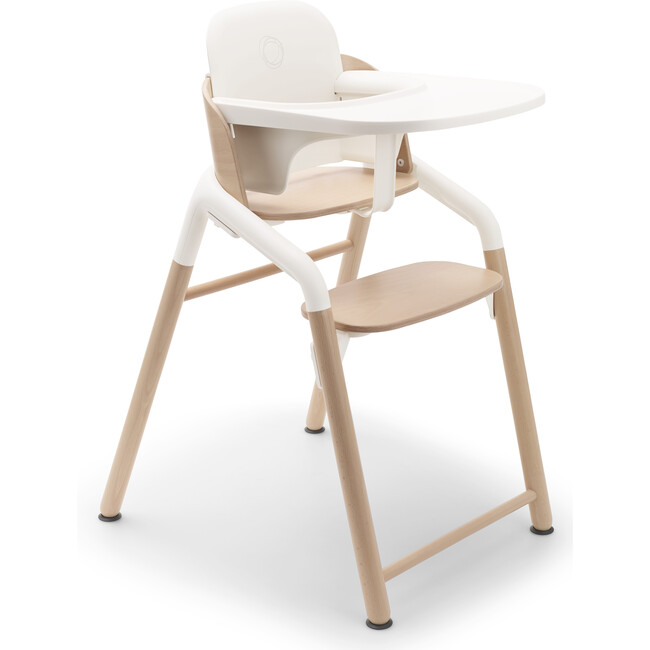 Giraffe High Chair, Neutral Wood/White - Highchairs - 5