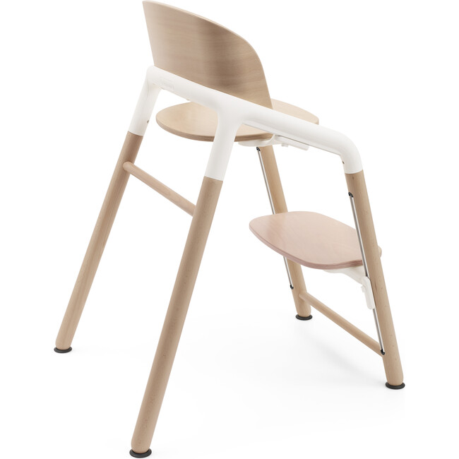 Giraffe High Chair, Neutral Wood/White - Highchairs - 7