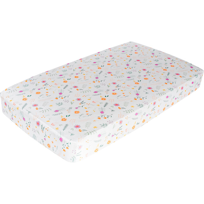 Silk Fitted Crib Sheet, Field of Dreams