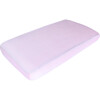 Silk Fitted Crib Sheet, Pink - Crib Sheets - 1 - thumbnail