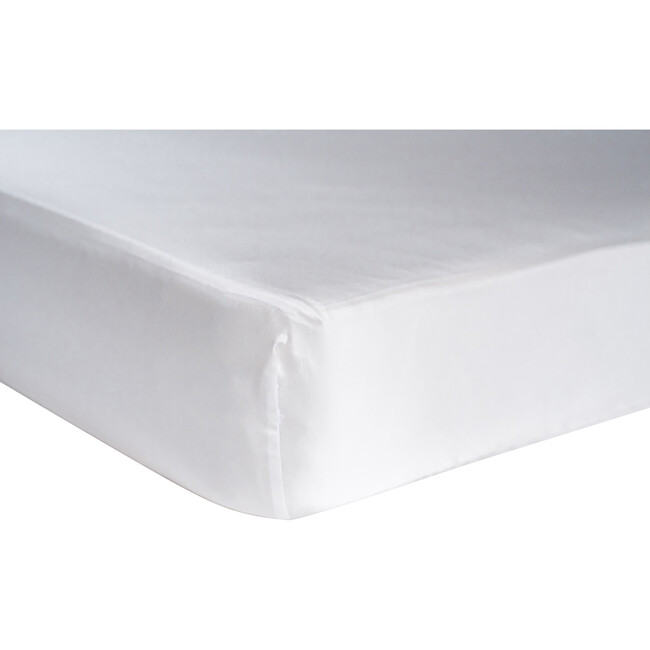 Silk Fitted Crib Sheet, White - Crib Sheets - 3