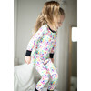 Watercolors Two-Piece Bamboo Pajamas, White - Pajamas - 2
