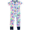 Watercolors Bamboo Convertible Romper, White - Rompers - 1 - thumbnail