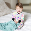 Watercolors Bamboo Footed Sleeper, White - Footie Pajamas - 2