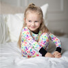 Watercolors Two-Piece Bamboo Pajamas, White - Pajamas - 4