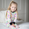 Watercolors Two-Piece Bamboo Pajamas, White - Pajamas - 5