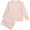 Pom Pom Organic Cotton 2 Piece Set, Pink - Mixed Apparel Set - 1 - thumbnail