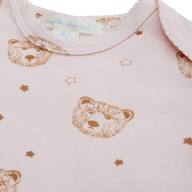 Bear Print Organic Cotton 2 Piece Set, Pink - Mixed Apparel Set - 2