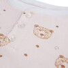 Bear Print Organic Cotton Pyjma, Pink - Pajamas - 2 - thumbnail