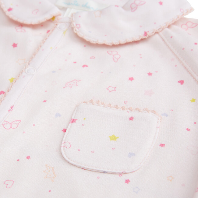 Star & Crown Organic Cotton Sleepsuit, Pink - Footie Pajamas - 3