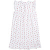 Heart Print Organic Cotton Nightgown, White & Pink - Nightgowns - 1 - thumbnail