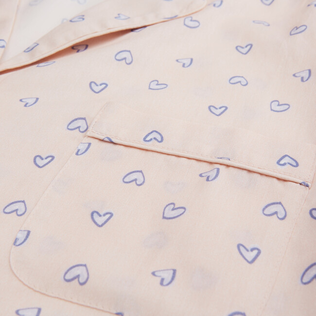 Love Heart Woven Pyjamas, Adult, Pink - Pajamas - 2