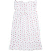 Heart Print Organic Cotton Nightgown, White & Pink - Nightgowns - 2