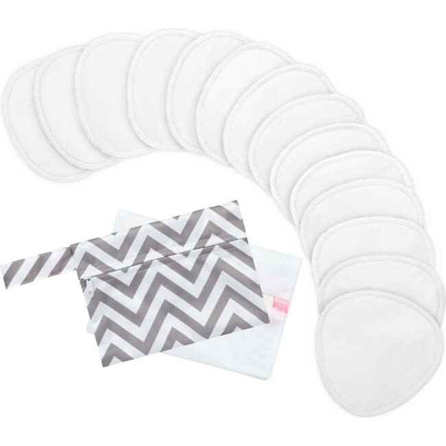 Women's Contour Organic Nursing Pads, Soft White - Breastfeeding Support - 1