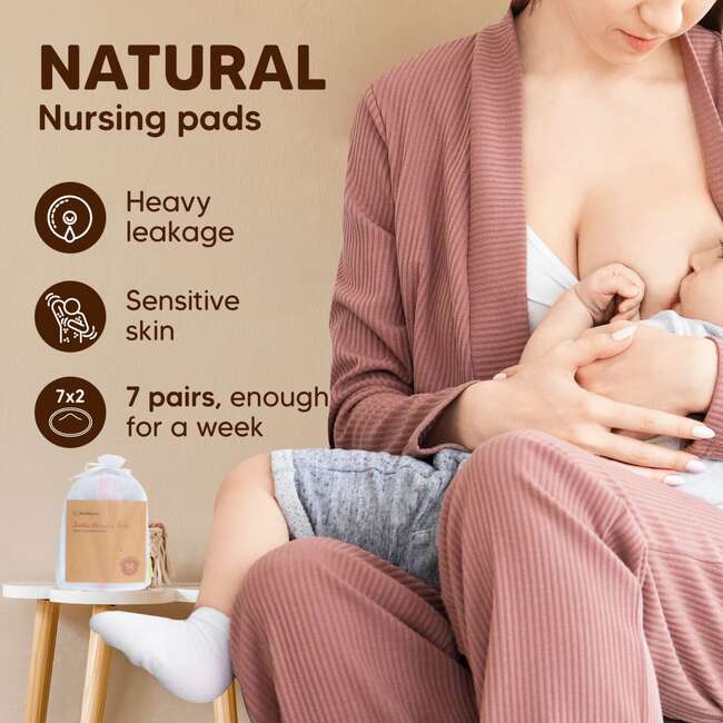 Women's Soothe Organic Nursing Pads, Bare Beige - Breastfeeding Support - 4