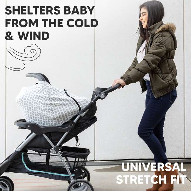 WARMZY Baby Car Seat Cover, Herringbone - Car Seat Accessories - 5