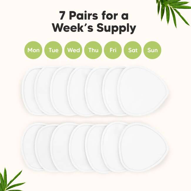 Women's Contour Organic Nursing Pads, Soft White - Breastfeeding Support - 6