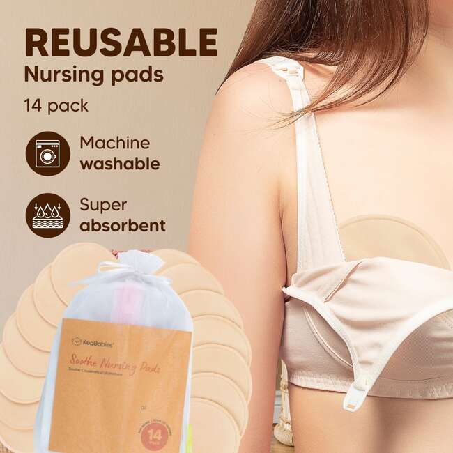 Women's Soothe Organic Nursing Pads, Bare Beige - Breastfeeding Support - 7