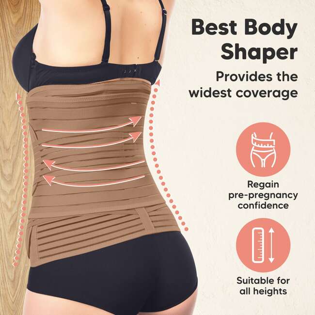 Revive 3-In-1 Postpartum Recovery Support Belt, Warm Tan - Postpartum Care - 5