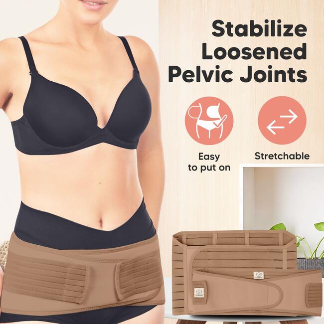 Revive 3-In-1 Postpartum Recovery Support Belt, Warm Tan - Postpartum Care - 7