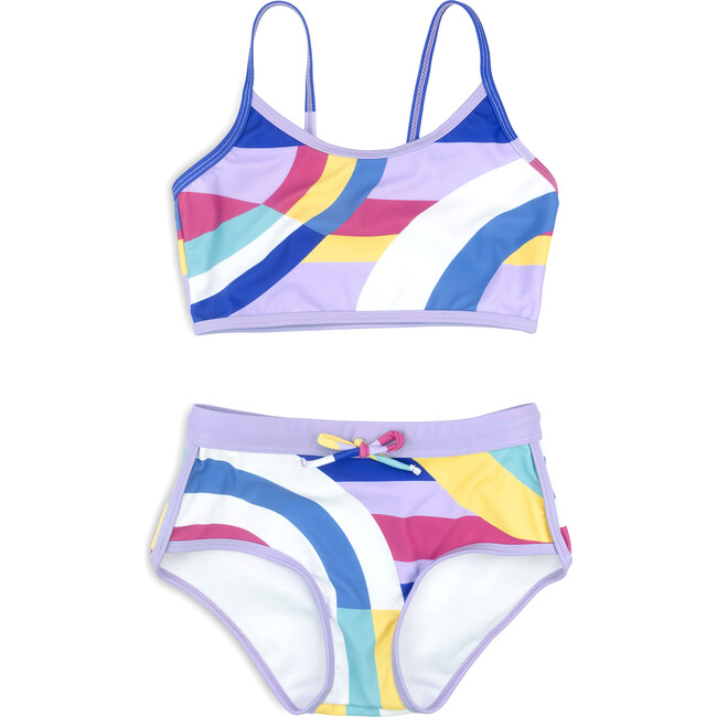 Stella Swim Short Set, retro stripes