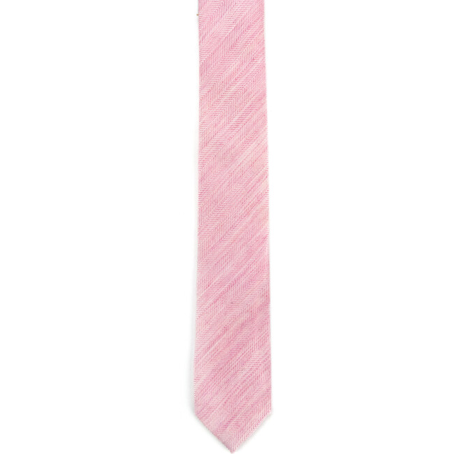 Tie, pink herringbone - Suits & Separates - 2