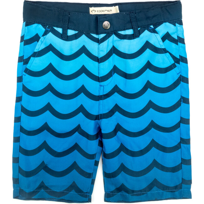 Quick Dry Hybrid Shorts, wavy blue