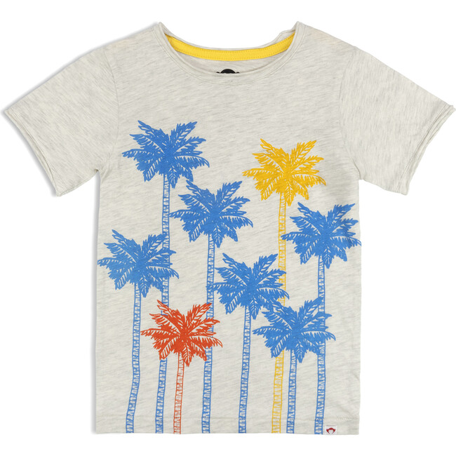 Graphic Short Sleeve Tee, Tall Palms, cloud heather