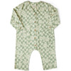 Sunshine Long Sleeve Checkerboard Overalls, Sage - Overalls - 1 - thumbnail