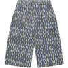 Gauze Elastic Waist Wide Leg Trousers, Dash Print - Pants - 1 - thumbnail