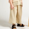 Gauze Elastic Waist Wide Leg Trousers, Pistachio - Pants - 2