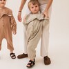 Gauze Full Sleeve Buttoned Jumpsuit And Collar, Pistachio - Overalls - 2