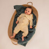 Gauze Full Sleeve Buttoned Jumpsuit And Collar, Vanilla - Overalls - 3