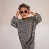 Gauze Full Sleeve Buttoned Jumpsuit And Collar, Dash Print - Overalls - 3