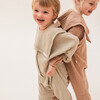 Gauze Full Sleeve Buttoned Jumpsuit And Collar, Pistachio - Overalls - 3