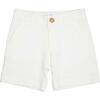 Hart Seersucker Faux Button Waist Shorts, Watch Hill White - Shorts - 1 - thumbnail