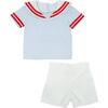 Saylor Shirt And Shorts Set, Red Ribbon - Mixed Apparel Set - 1 - thumbnail