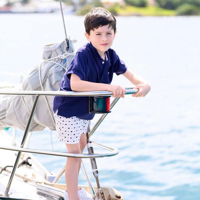 Liam Seersucker Elastic Waist Shorts, Star Trail - Shorts - 3