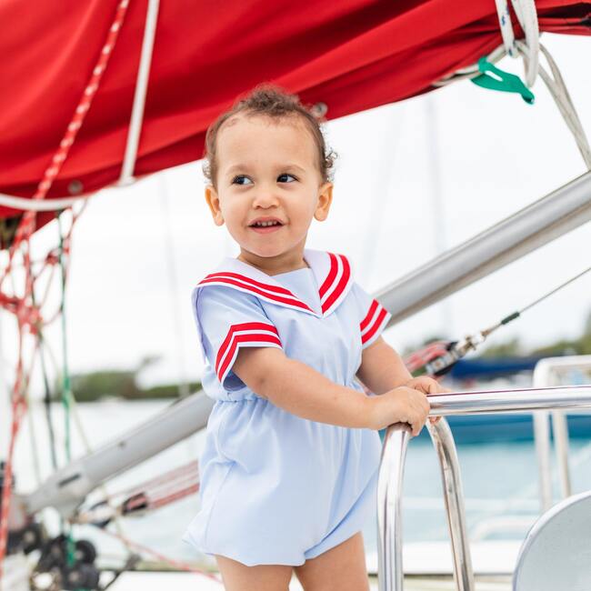 Saylor Soft Bamboo Bubble, Red Ribbon - Onesies - 2